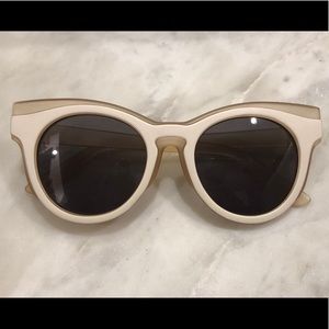 Cream and Tan Sunglasses